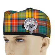 Glengarry with Clan Badge, Buchanan Tartan